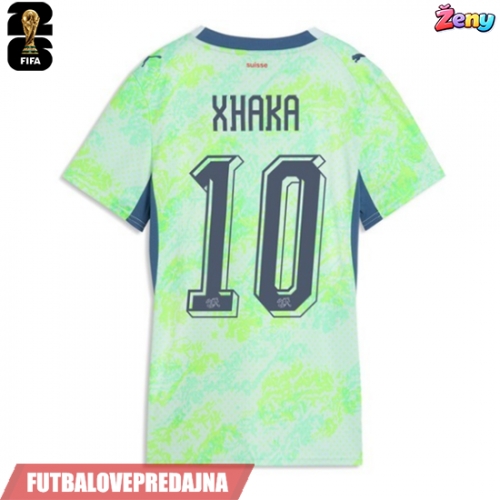 Lacne Ženy Futbalové dres Švajčiarsko Granit Xhaka #10 MS 2026 Krátky Rukáv - Preč
